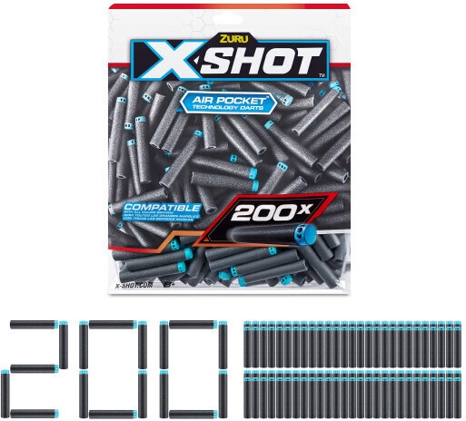 X-Shot Excel Foam Darts - refill pack, 200 rounds