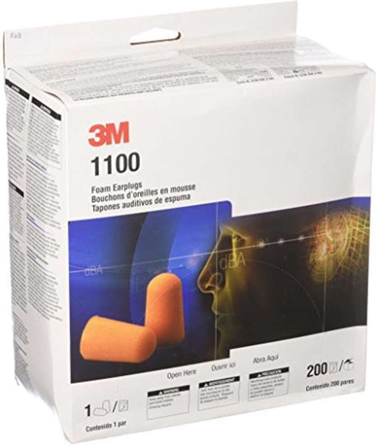 3M 1100 earplugs, 200 pairs