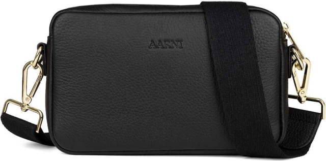 Aarni Crossbody Bag, black, gold zipper