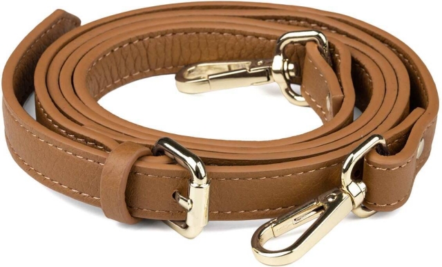 Aarni deerskin shoulder strap, cognac/gold