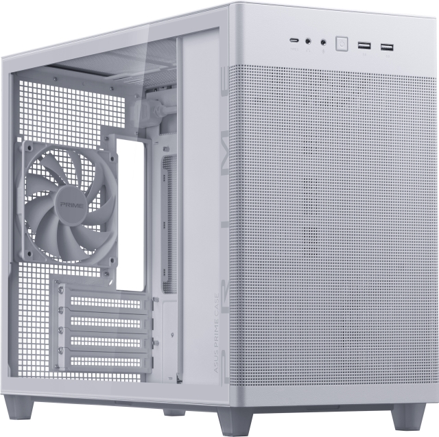 ASUS Prime AP201 TG Micro-ATX case with window, white