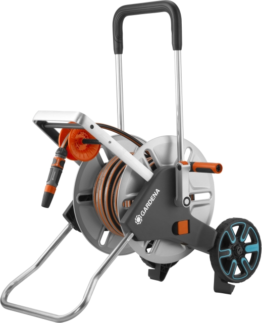 GARDENA CleverRoll M Easy Metal Hose Trolley, 25 m Flex Hose