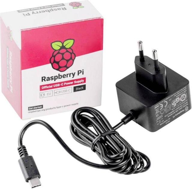 Raspberry Pi 5 B official mains adapter, 27 W