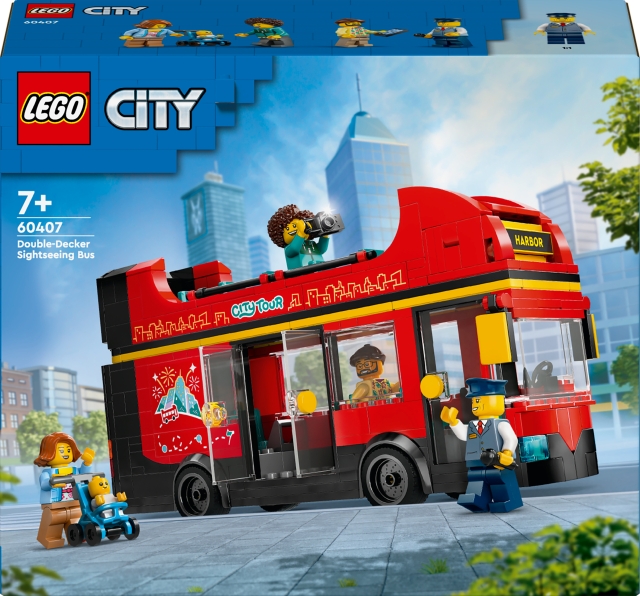 LEGO City Great Vehicles 60407 - Red double-decker tourist bus