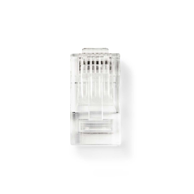 Nedis RJ45 Connector | Male | Stranded UTP CAT5 | Straight | Gold Plated | 10 pcs | Polycarbonate | Transparent | Box