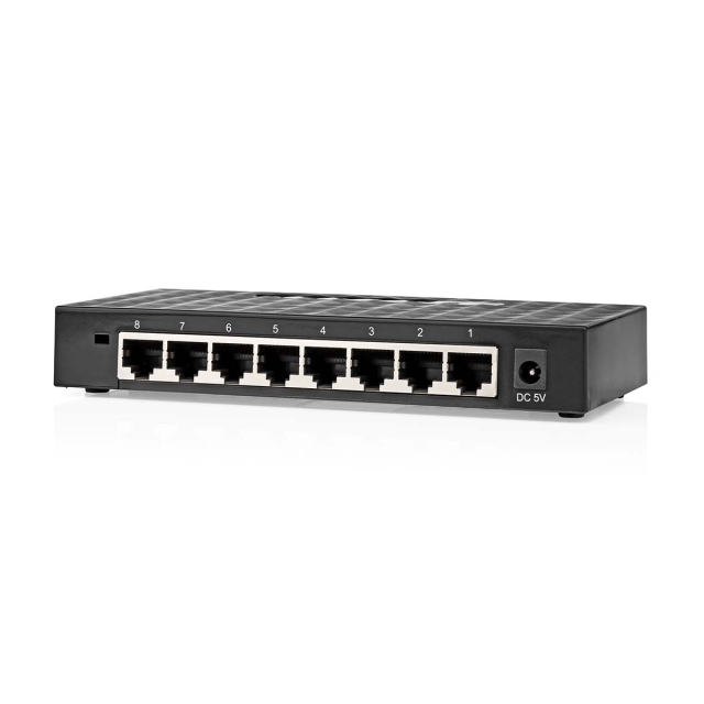 Nedis Network Switch | Wired speed: Gigabit | Number of ethernet ports: 8