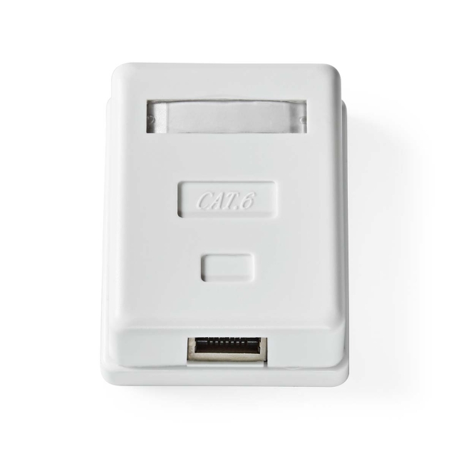 Nedis Network Wall Box | Surface Mount | 1 port(s) | STP CAT6 | Straight | Female | Gold Plated | PVC | White | Box