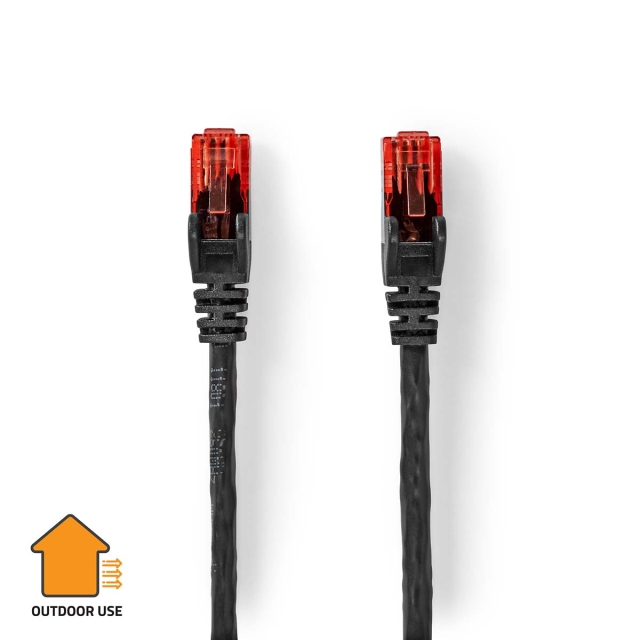 Nedis CAT6 Cable | RJ45 Male | RJ45 Male | U/UTP | 30.0 m | Outdoor | Round | PE | Black | Label