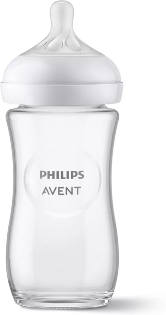 Philips Avent SCY933/01 Natural Response glass feeding bottle, 240 ml
