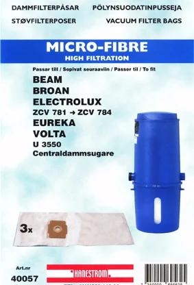 hanestroem Dammsugarpåsar Hanestrom Electrolux  ZCV 781