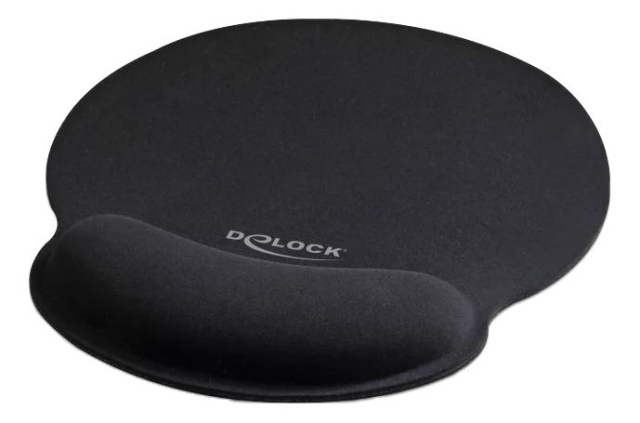 DeLOCK Ergonomic Mouse pad with Wrist Rest black 252 x 227 mm
