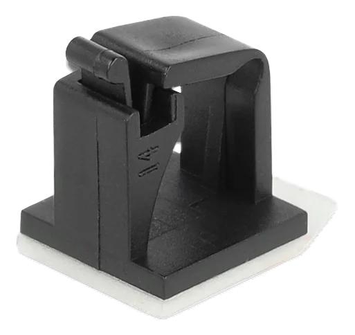 DeLOCK Cable holder with locking clip self-adhesive black 10 pieces
