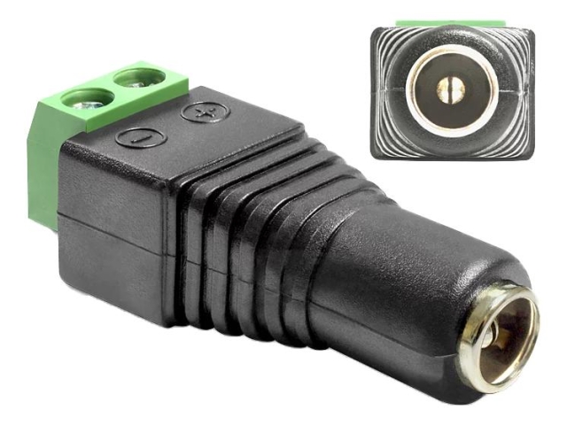 DeLOCK Adapter DC 5.5 x 2.1 mm female > Terminal Block 2 pin