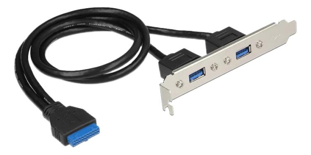 DeLOCK Slot bracket 1x19pin USB 3.0 pin header fe internal>2