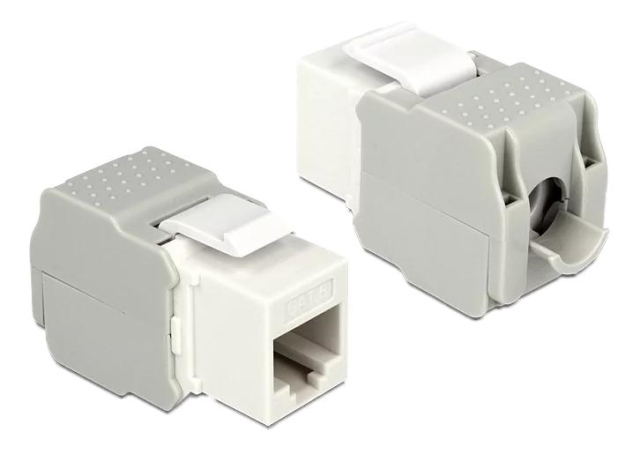 DeLOCK Keystone Module RJ45 jack > LSA Cat.6 UTP white