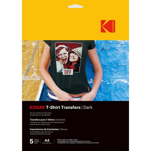 Kodak T-Shirt Transfers Dark Textile A4 x5pcs