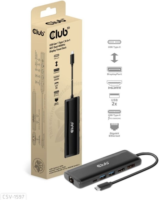 Club 3D Type-C 8-in-1 hub