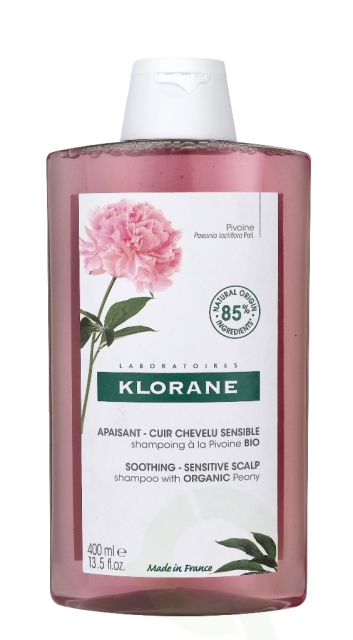 Klorane Shampoo With Organic Peony 400 ml Soothing-Sensitive Scalp