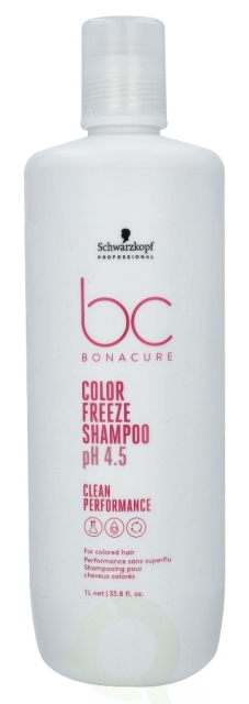 Schwarzkopf Bonacure Color Freeze Shampoo Ph 4.5 1000 ml For Coloured Hair
