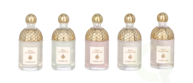 Guerlain Aqua Allegoria Miniatures Set 37.5 ml Aqua Allegoria Pera Granita 7.5ml/Aqua Allegoria Rosa7.5ml/Aqua Allegoria Nerolia Vetiver 7.5ml/Aqua Allegoria Mandarine Basilic 7.5ml/ Aqua Allegoria Bergamote Calabria 7.5ml