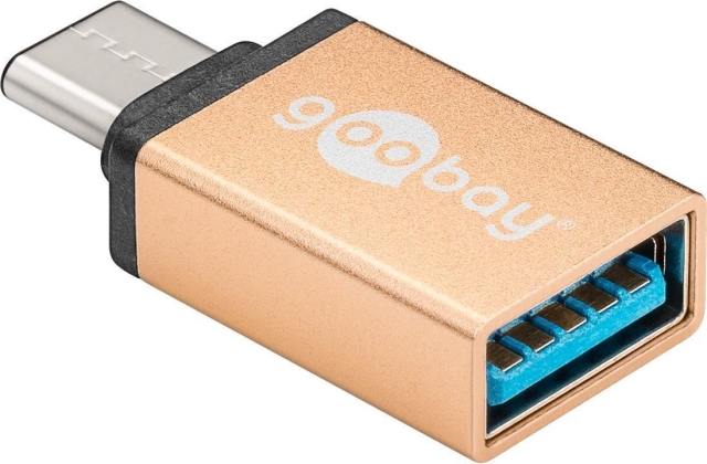 Goobay USB-C to A 3.0 adapter, gold