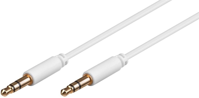 Goobay 3.5mm male to 3.5mm male audio cable, 1.5 m, white