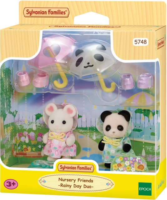 Sylvanian Families Buddies in the rain