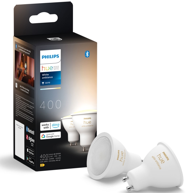 Philips Hue White Ambiance GU10 400lm 2-pack