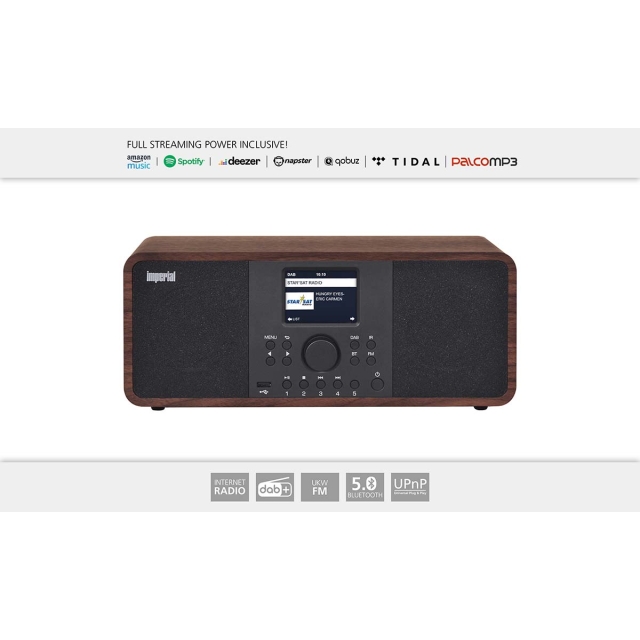 imperial DABMAN i205 Hybrid Stereo Radio DAB+ / FM / Internet / Bluetooth Wood Look