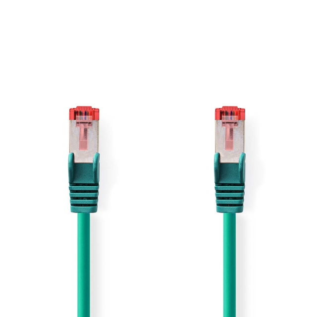 Nedis CAT6 Cable | RJ45 Male | RJ45 Male | S/FTP | 3.00 m | Round | LSZH | Green | Label
