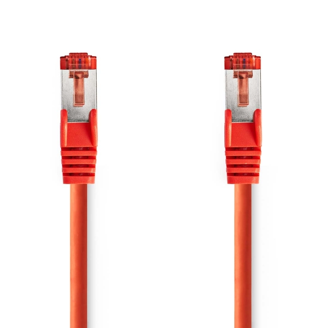 Nedis CAT6 Cable | RJ45 Male | RJ45 Male | S/FTP | 10.0 m | Round | LSZH | Red | Label