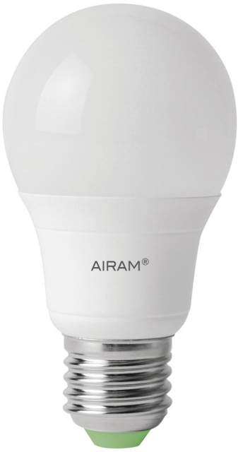 Airam LED frosted bulb, E27, 2800 K, 470 lm, opal