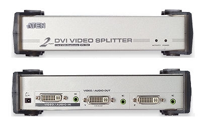 ATEN VS-162 DVI splitter/splitter, 1 > 2, DVI-I Single Link + audio