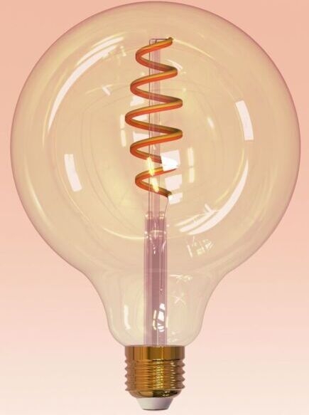 Airam SmartHome Globe 125 incandescent lamp, E27, amber, 350lm, 1800-3000K, WiFi