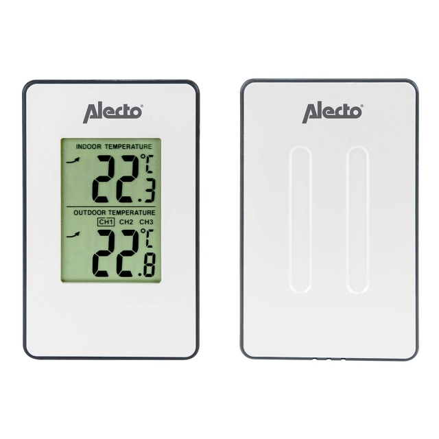 Alecto Weather station with wireless sensor white