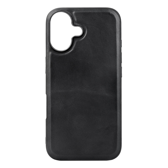 Buffalo Phone Case Leather Magseries Black - iPhone 16