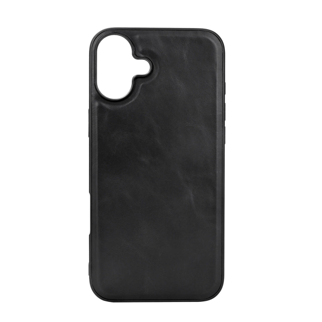 Buffalo Phone Case Leather Magseries Black - iPhone 16 Plus