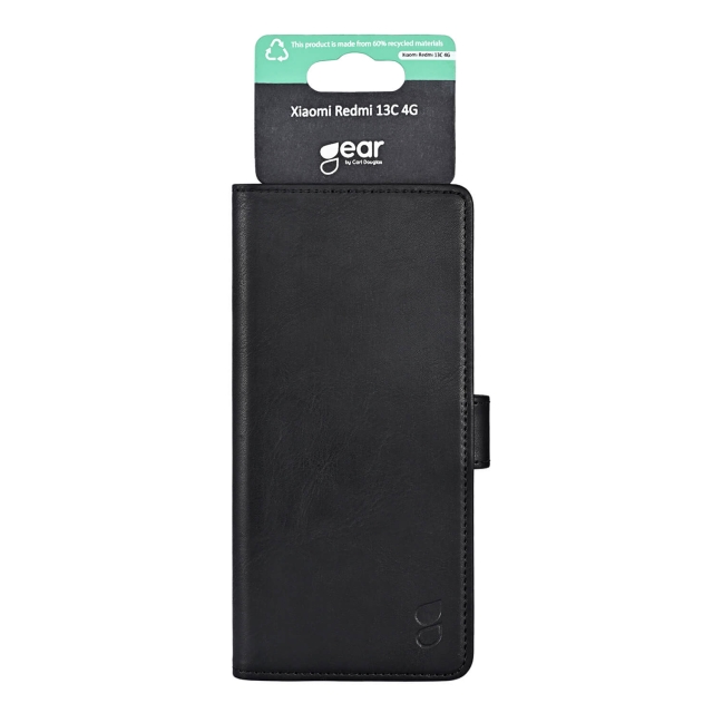 Gear Wallet Case 3 Card Slots Black - Xiaomi Redmi 13C 4G