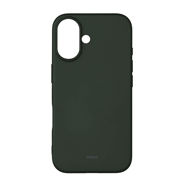 Onsala Phone Case with Silicone Feel Olive Green - iPhone 16
