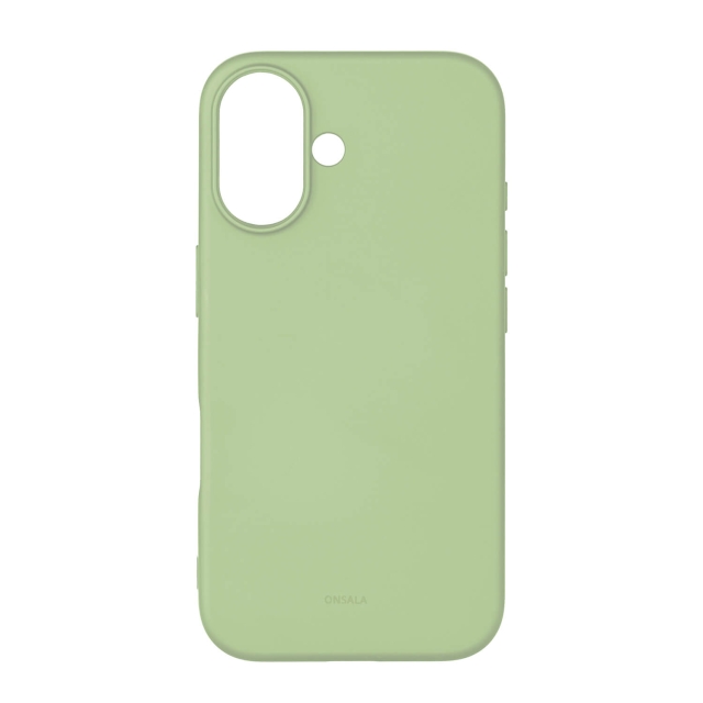 Onsala Phone Case with Silicone Feel Lime - iPhone 16