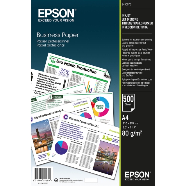 Epson A4 Business Paper 80gsm 500 Sheets