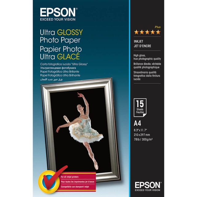 Epson A4 Ultra Glossy Photo Paper A4 - 15 Sheets