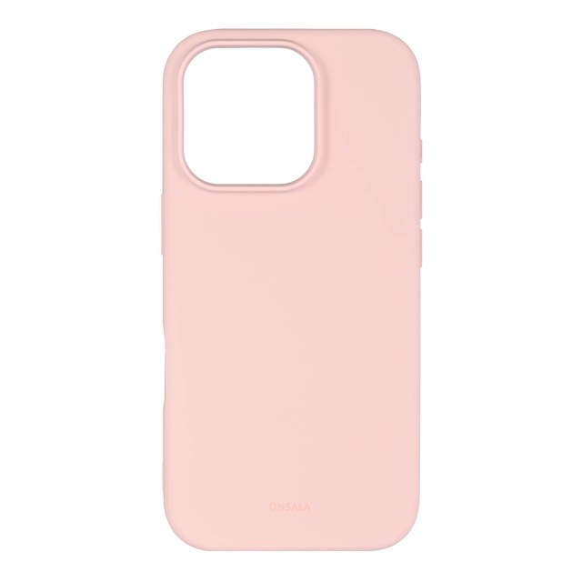 Onsala Phone Case with Silicone Feel Chalk Pink - iPhone 16 Pro