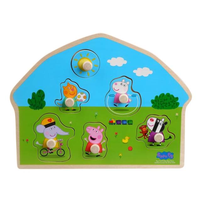 Barbo Toys Peppa Pig Shaped Wooden Puzzle - Playground