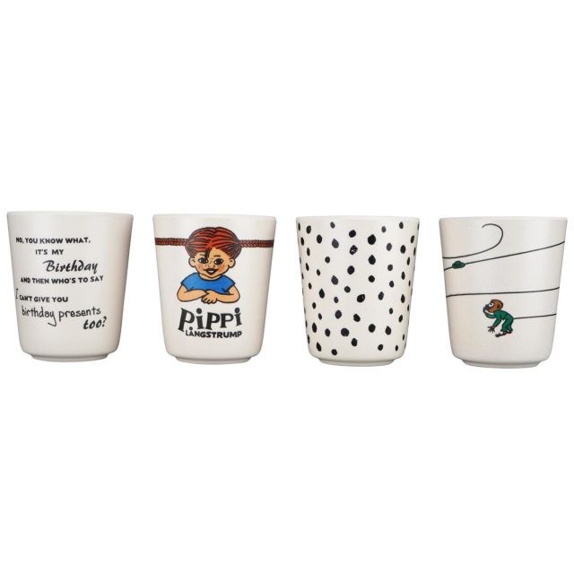 Barbo Toys Pippi  100% Melamine Tableware 4 Tumbler Set