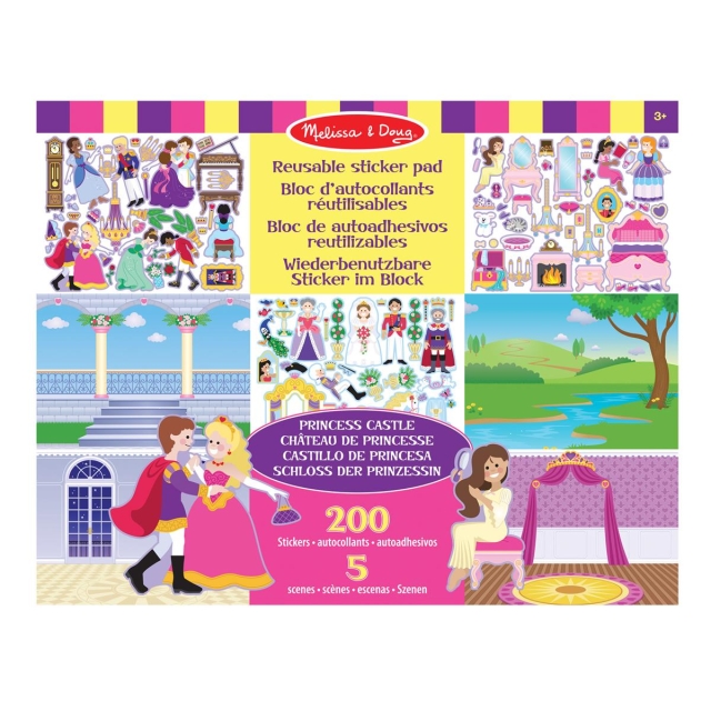 Melissa & Doug Reusable Stickers Pad Princess Castle