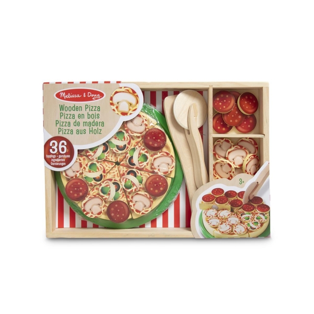 Melissa & Doug Food Play Wooden Pizza