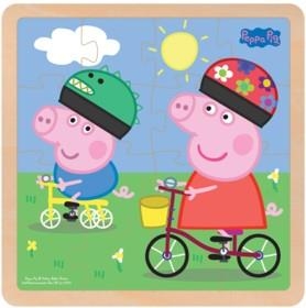 Barbo Toys Peppa Pig Wooden Puzzle Bikeride
