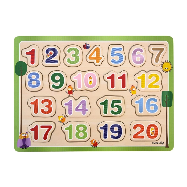 Barbo Toys Barbo Classic Wooden 1-2-3 Puzzle