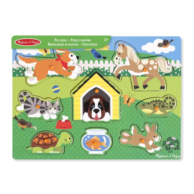 Melissa & Doug Wooden Peg Puzzle Pets